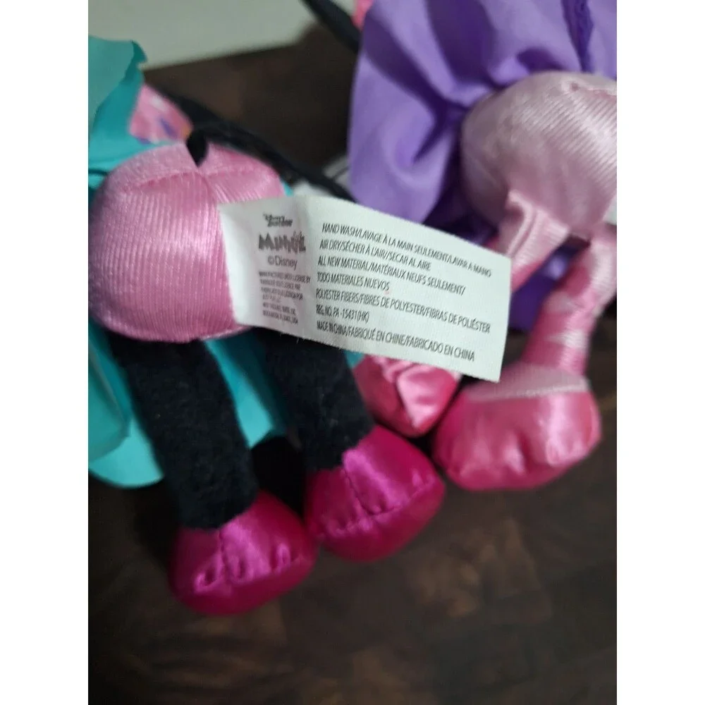 Minnie Mouse Small Plush Lot of 2 Butterfly Ballerina & Star 9” Just Play